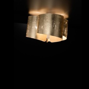 Plafonnier SN-PAPIRO 0374 E27 Led verre décoré argent doré lampe plafond intérieur moderne IP20