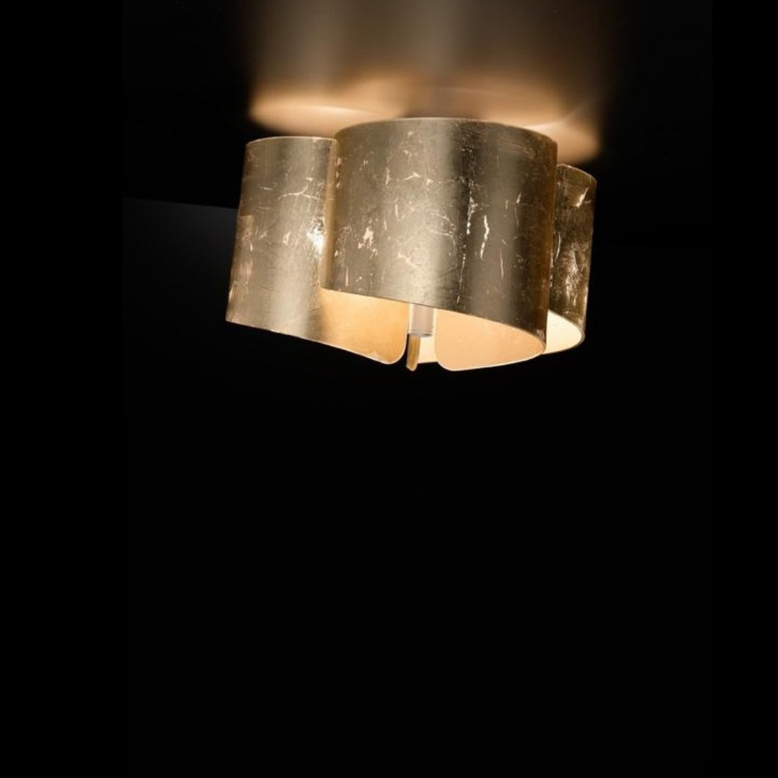 Plafoniera SN-PAPIRO 0374 E27 Led vetro decorato argento oro lampada soffitto moderna interna IP20