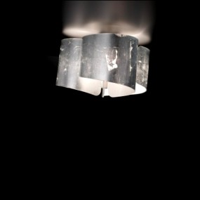 Deckenleuchte SN-PAPIRO 0374 46CM E27 Led glasverziertes Blattsilber Blattgold klassische Innendeckenleuchte