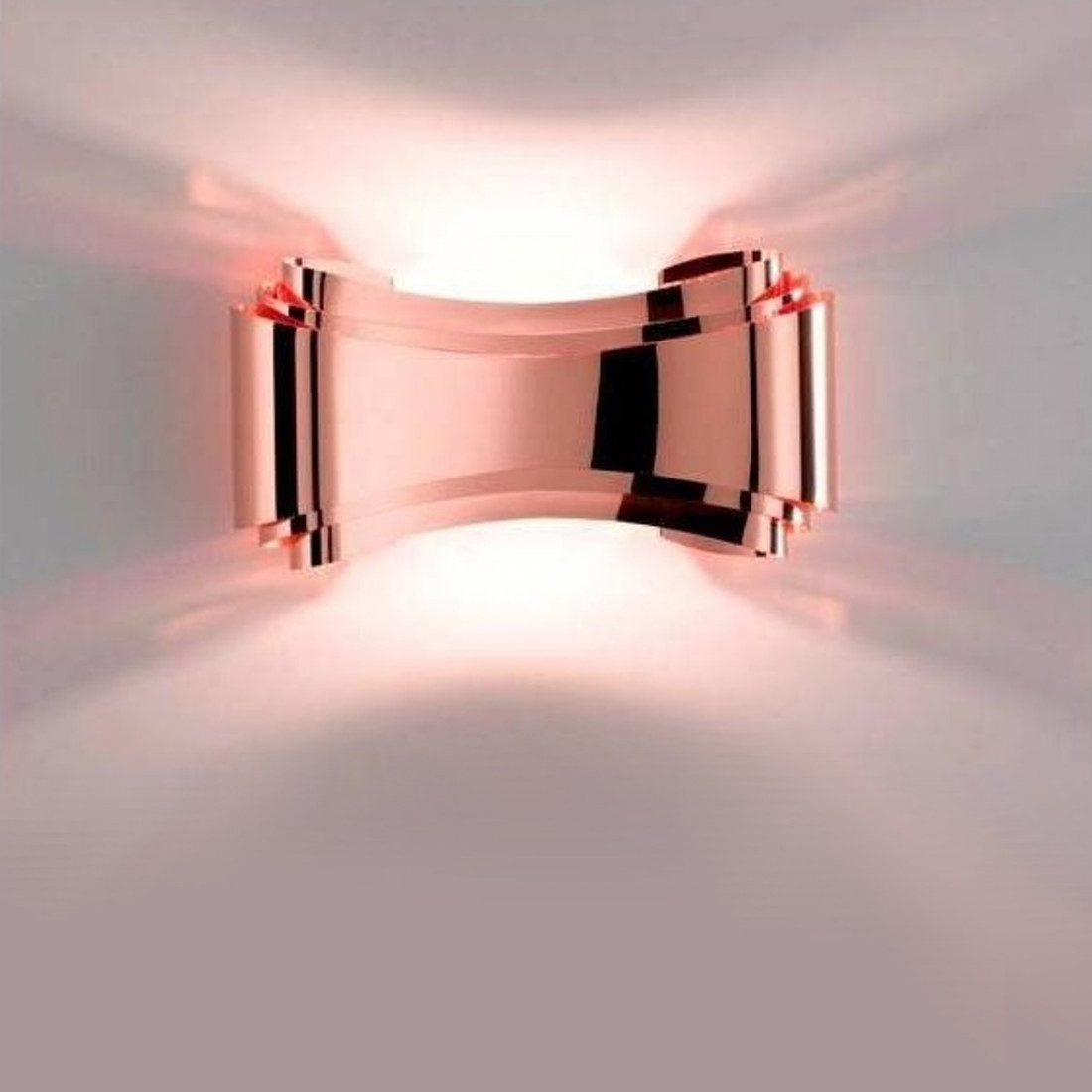 Applique SN-IONICA 40cm R7s metallo lucido moderno biemissione lampada parete interno IP20
