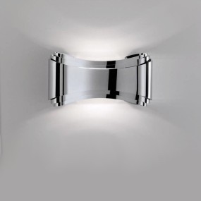 Applique SN-IONICA 40cm R7s metallo lucido moderno biemissione lampada parete interno IP20