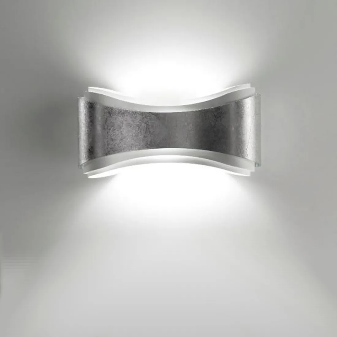 Applique SN-IONICA 30cm R7s vetro metallo moderno biemissione lampada parete interno IP20