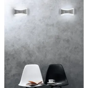 Applique SN-IONICA 40cm R7s vetro metallo moderno biemissione lampada parete interno IP20