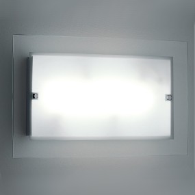 Applique a led  moderna in vetro FLAT Illuminando, luce diffusa