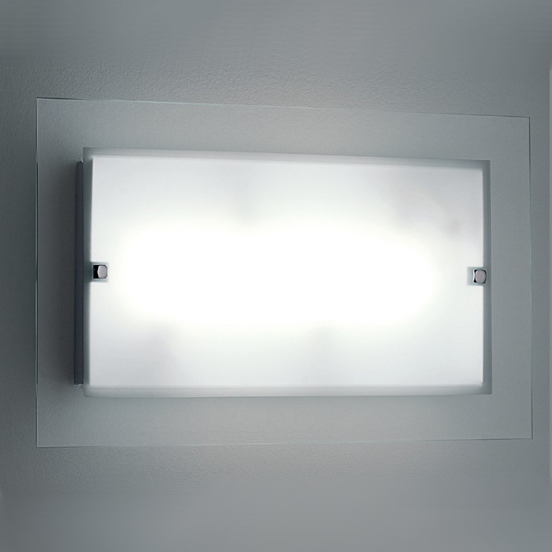 Applique a led moderna in vetro FLAT Illuminando, luce diffusa