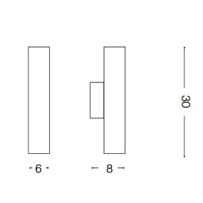 ID-SKY AP2 GU10 applique murale Moderne led métal noir blanc chrome argent applique murale avec parallélépipède interne