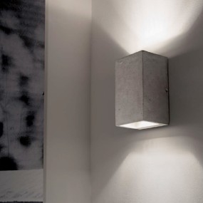 Applique vintage Ideal Lux KOOL AP2 141275 G9 LED cemento lampada parete biemissione