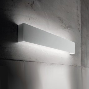 Applique ID-BRIGHT AP132 60cm Led alluminio bianco opaco biemissione fascia lampada parete moderna interno