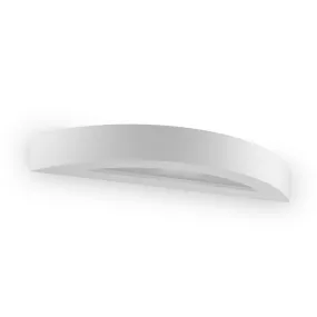 Applique BF-8144 41 E27 42cm gesso bianco verniciabile biemissione lampada parete fascia interno IP20