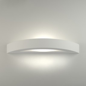 Applique BF-8144 41 E27 42cm gesso bianco verniciabile biemissione lampada parete fascia interno IP20