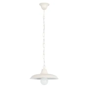 Sospensione GR-799 S E27 LED 29CM esterno grafite bianco lampadario piatto IP43