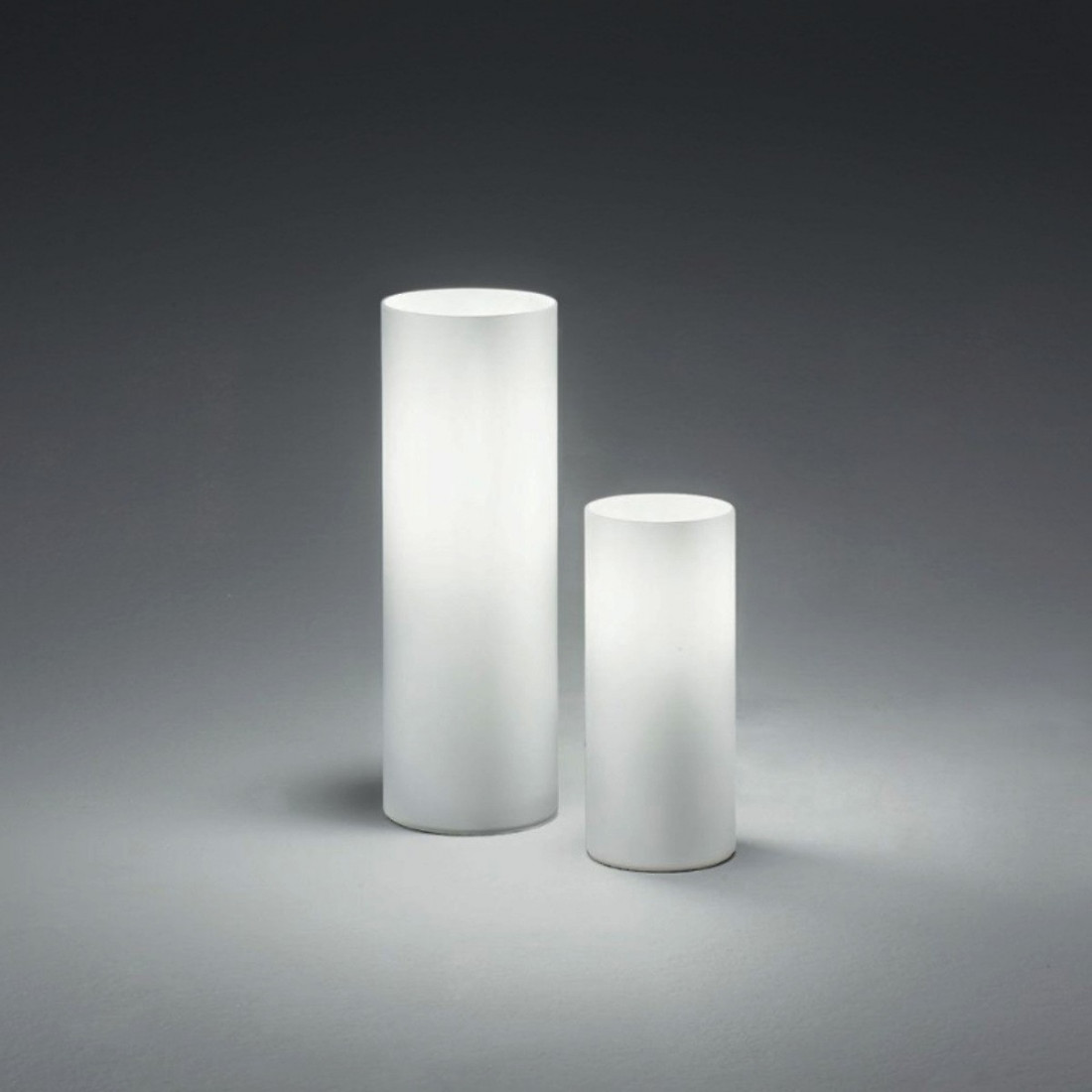 Abat-jour ID-EDO TL1 BIG E27 led vetro bianco soffiato cilindro lampada tavolo interno