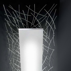 Lampadaire EL-MAJOLIE 381 R7s lampadaire moderne halogène dimmable avec grille interne chromée
