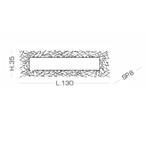 Applique EL-MAJOLIE 381 39W T5 neon griglia metallo vetro lampada parete rettangolare interno