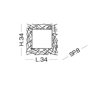 Applique EL-URLO 382 R7s griglia cromo lampada parete dimmerabile moderna vetro metallo interno