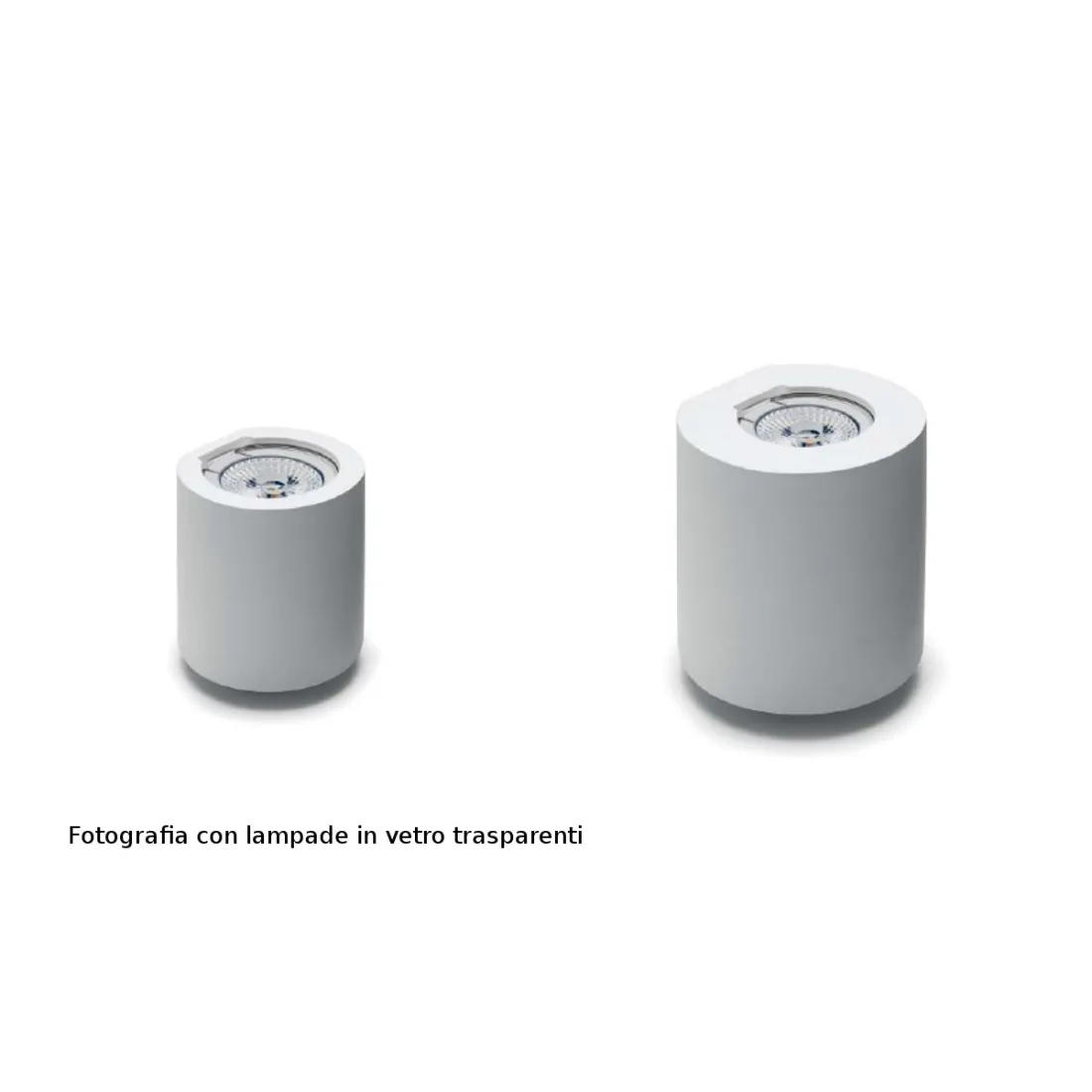 Applique BF-MINIMAL TONDO 2453 2547 GU10 LED 10W gesso bianco cilindro monoemissione lampada parete interno IP20