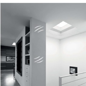 Plafoniera BF-8917 3005 LED 28.5W gesso bianco verniciabile incasso scomparsa soffitto parete cartongesso interno IP20