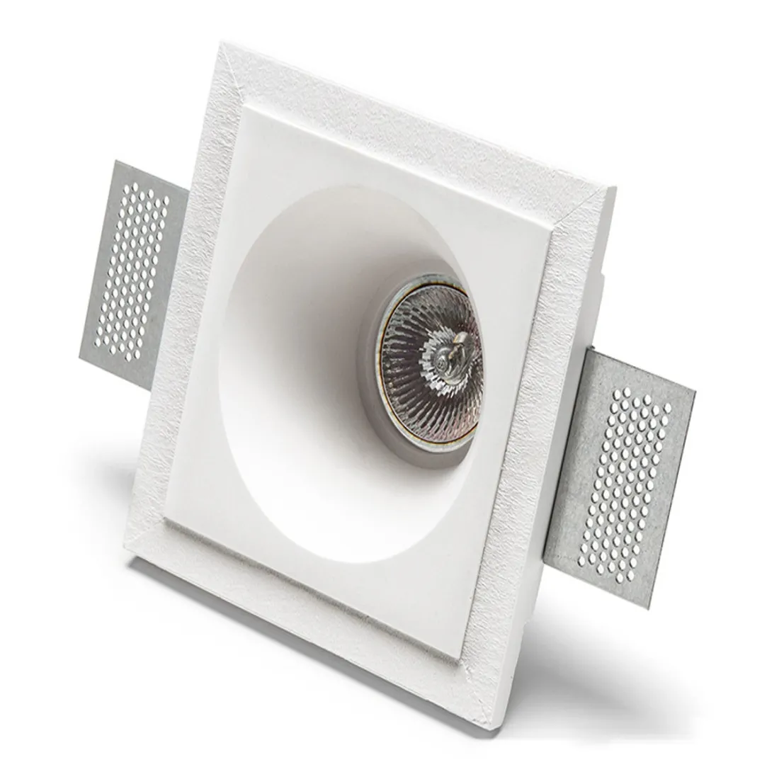 Faretto incasso BF-4174 35 GU10 LED gesso bianco verniciabile quadrato cartongesso muratura interno IP20