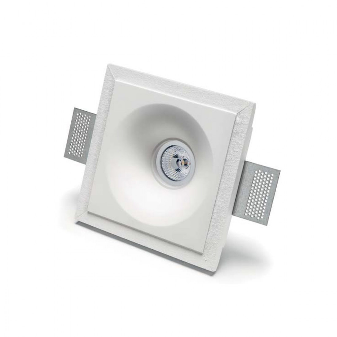 Faretto incasso BF-4175 GU10 led gesso bianco verniciabile quadrato cartongesso muratura interno IP20