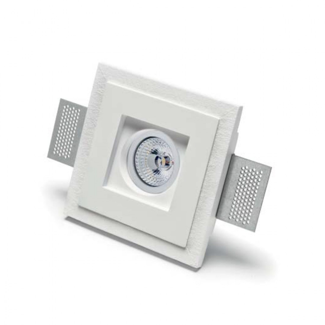 Spot encastré BF-4176 GU10 LED plâtre blanc peinturable plaque de plâtre maçonnerie interne IP20