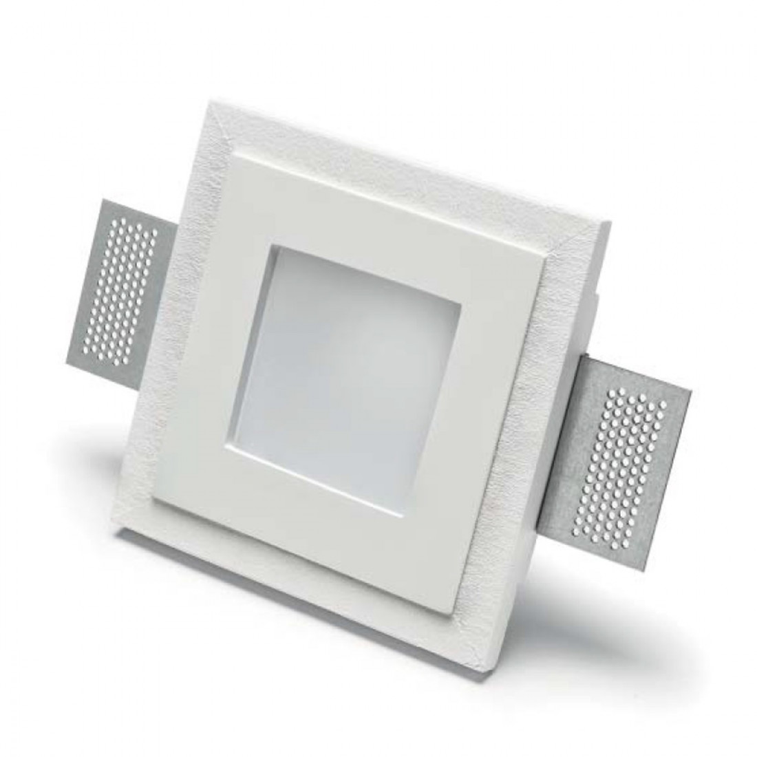 Faretto incasso BF-4178 GU10 led gesso bianco verniciabile quadrato cartongesso muratura IP20 IP44