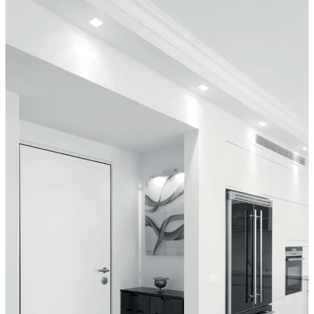 Faretto incasso BF-4178 GU10 led gesso bianco verniciabile quadrato cartongesso muratura IP20 IP44