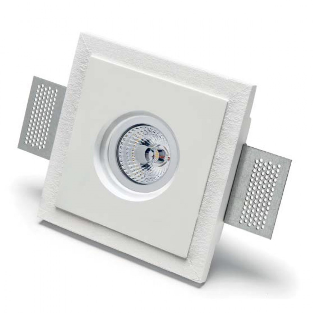 Faretto incasso BF-4181 GU10 35W LED gesso bianco verniciabile quadrato cartongesso muratura interno IP20