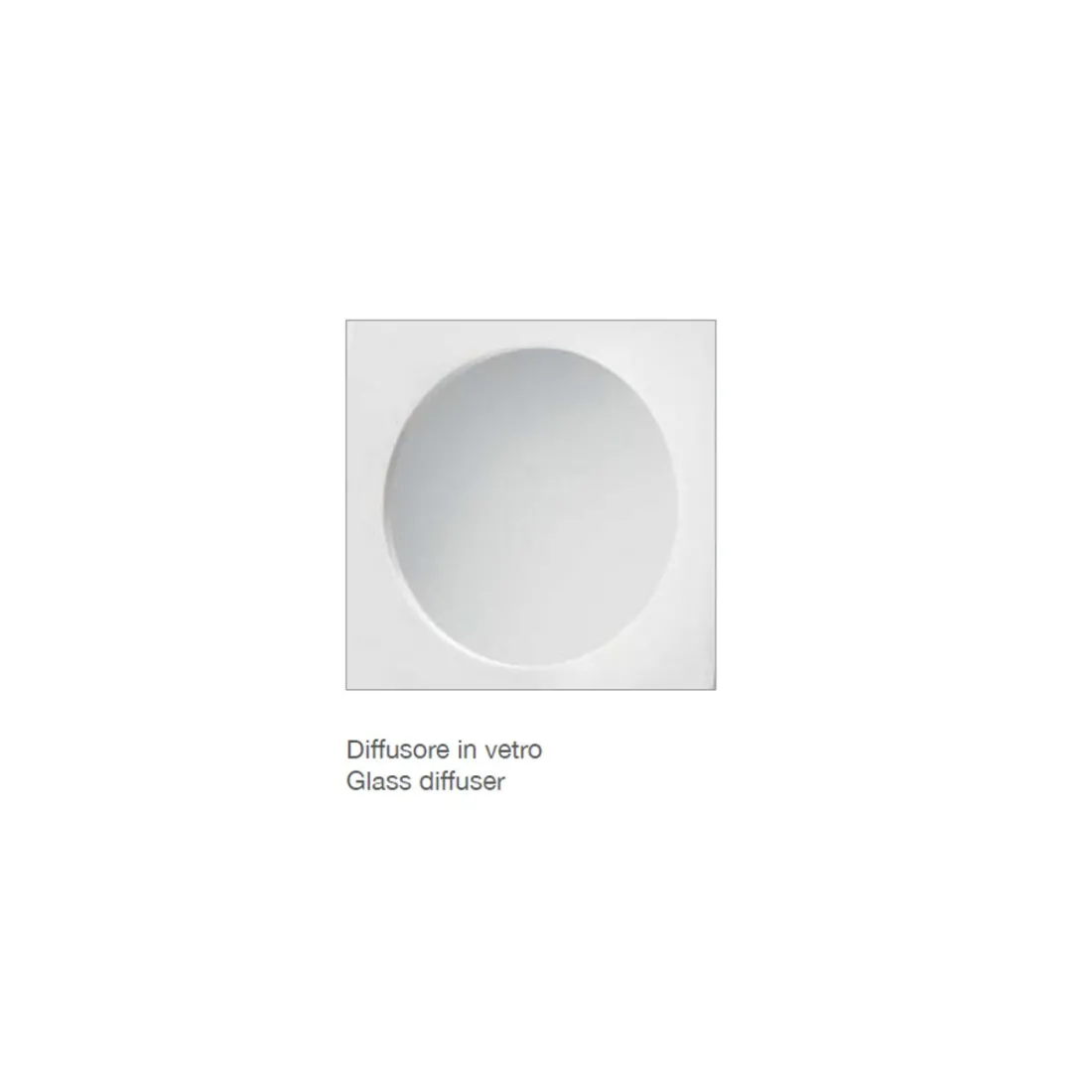Faretto incasso BF-4177 GU10 gesso bianco verniciabile quadrato vetro soffitto cartongesso muro interno IP20