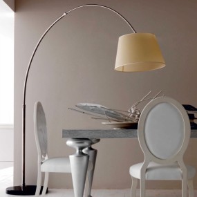 Piantana arco Illuminando BOING G E27 LED telescopica base marmo paralume