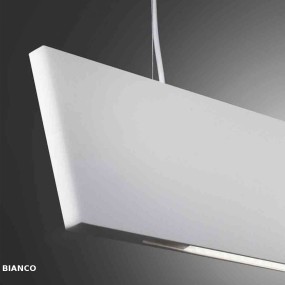Suspension CO-KATANA 870 100S 7W LED 4000LM métal blanc sable noir biémission lustre intérieur moderne