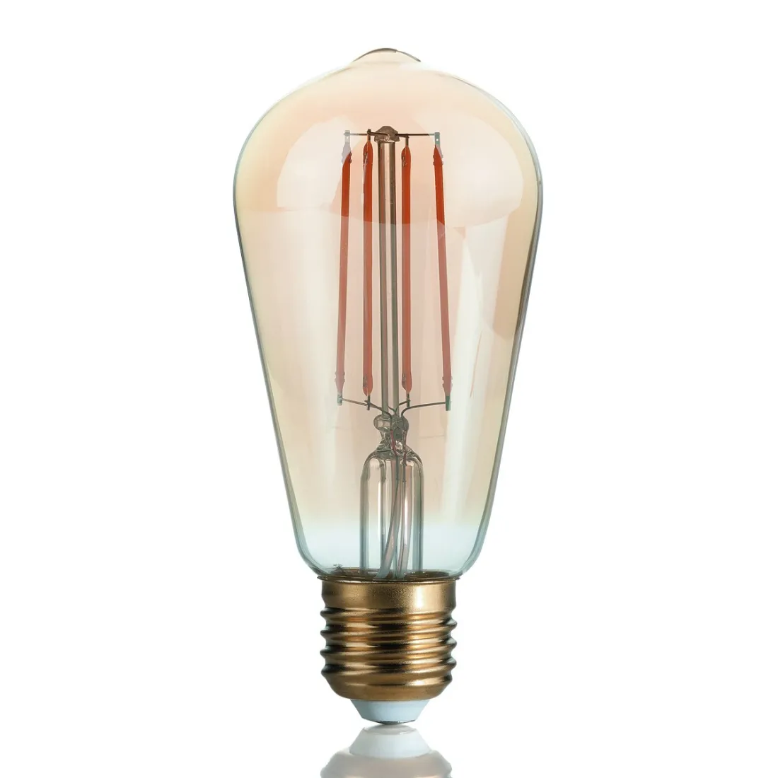 Ampoule ID-VINTAGE E27 CONE 4W, verre ambre à l'intérieur