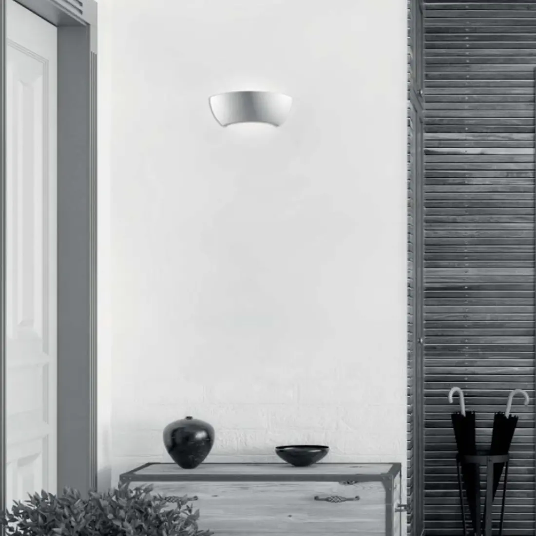 Applique BF-8254 3059 15W LED 2250LM plâtre blanc lampe à biémission à peindre intérieur en verre IP20