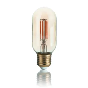 Lampadina ID-VINTAGE E27 4W LED 300LM vetro ambra bombato retrò luce caldissima interno