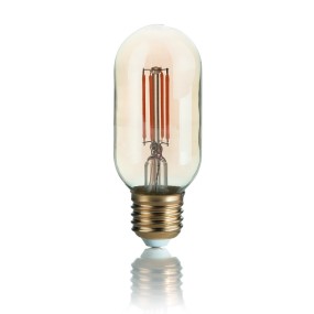 Lampadina ID-VINTAGE E27 4W LED 300LM vetro ambra bombato retrò luce caldissima interno