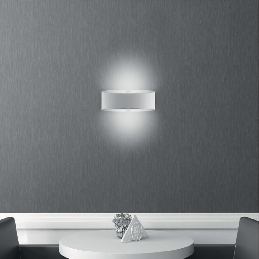 Applique BF-2614B LED 12W gesso fascia verniciabile biemissione lampada parete interno IP20