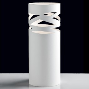 Lampe cylindrique moderne en métal blanc CHIMERA Illuminando