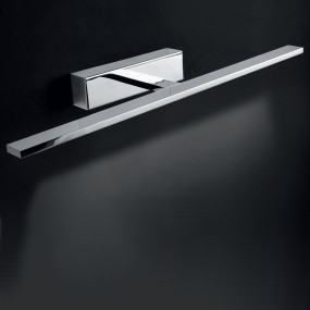 Lampada applique LED per specchio bagno acciaio cromo e vetro