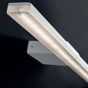 Moderne Illuminando AIRONE LED Wandleuchte Spiegel Quadrat Metall Weiß Innen 12W 1226LM 3000 ° K