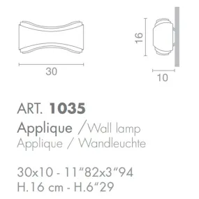 SN-IONICA Wandleuchte 30cm...