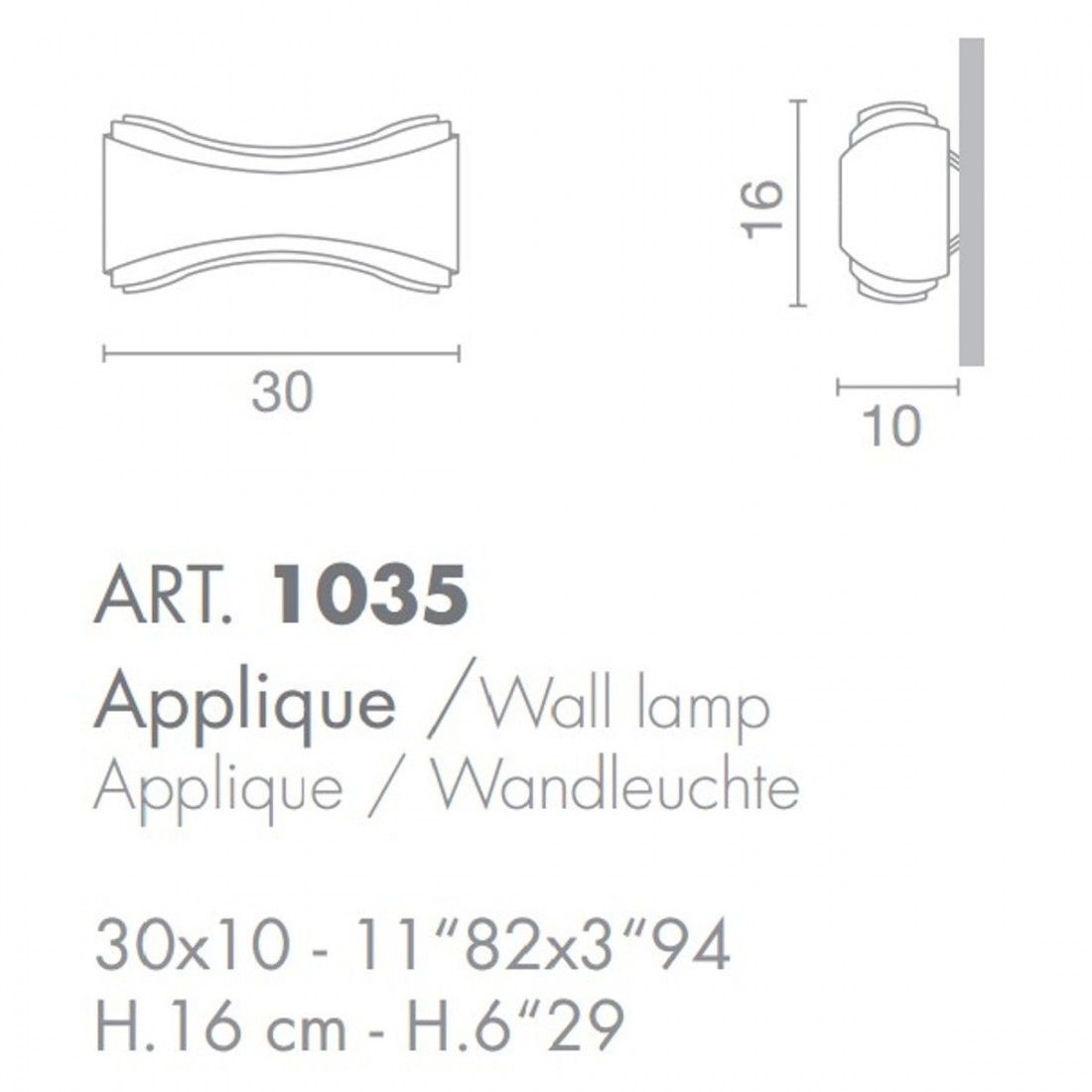 Applique IONICA 1035 Selene illuminazione