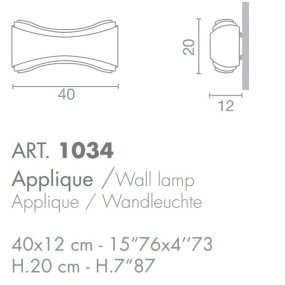 Applique murale SN-IONICA 40cm R7s applique murale moderne en verre métallique double émission IP20