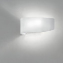 Applique moderna Fratelli Braga VIRGOLA 582 AV E27 LED vetro biemissione lampada parete