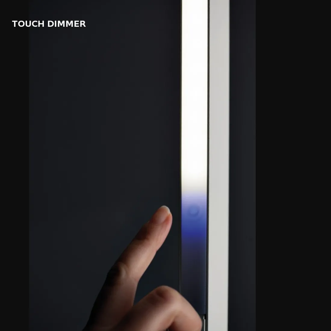 Piantana FB-ELLE 2089 T 60W LED 5500LM touch dimmer metallo bianco nero lampada terra moderna