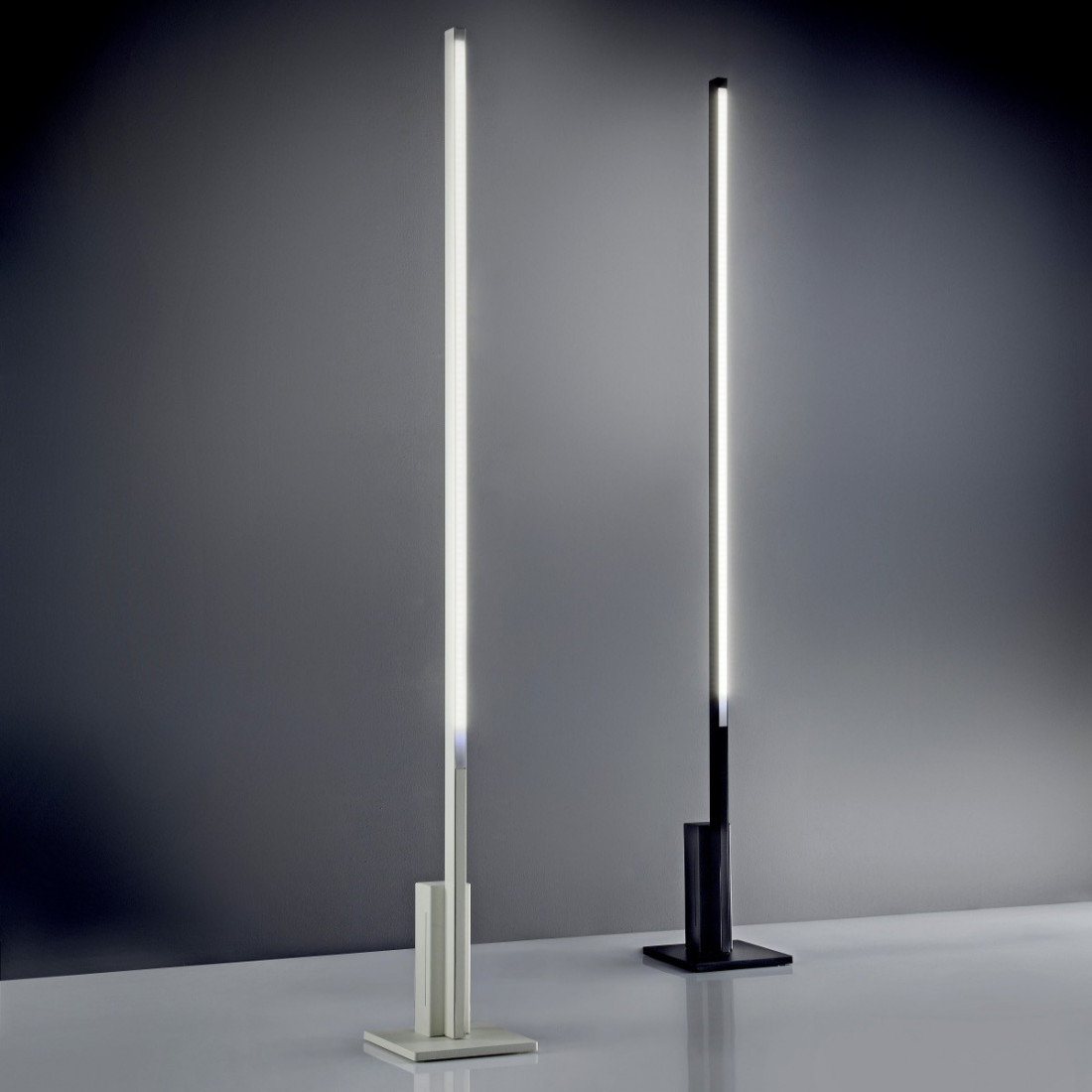Piantana FB-ELLE 2089 T 60W LED 5500LM touch dimmer metallo bianco nero lampada terra moderna