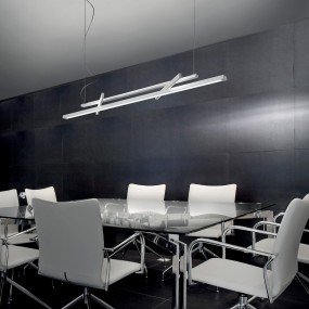 Suspension FB-DIGIT 2068 S 57W LED 5200LM lustre intérieur ultramoderne en métal blanc