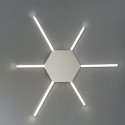 Plafoniera moderna Fratelli Braga RAY 2125 PL70 LED metacrilato metallo lampada soffitto parete