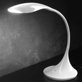 Abat-jour moderna Gea Luce NUNKI GLS002 LED, bianco lucido