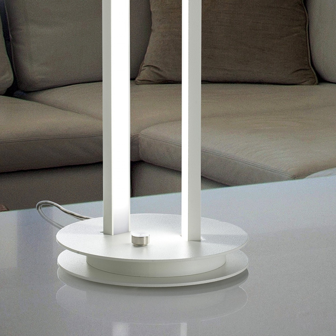 Abat-jour FB-RAY 2125 L 8W LED 600LM dimmerabile metacrilato metallo bianco lampada tavolo moderna ultramoderna interno