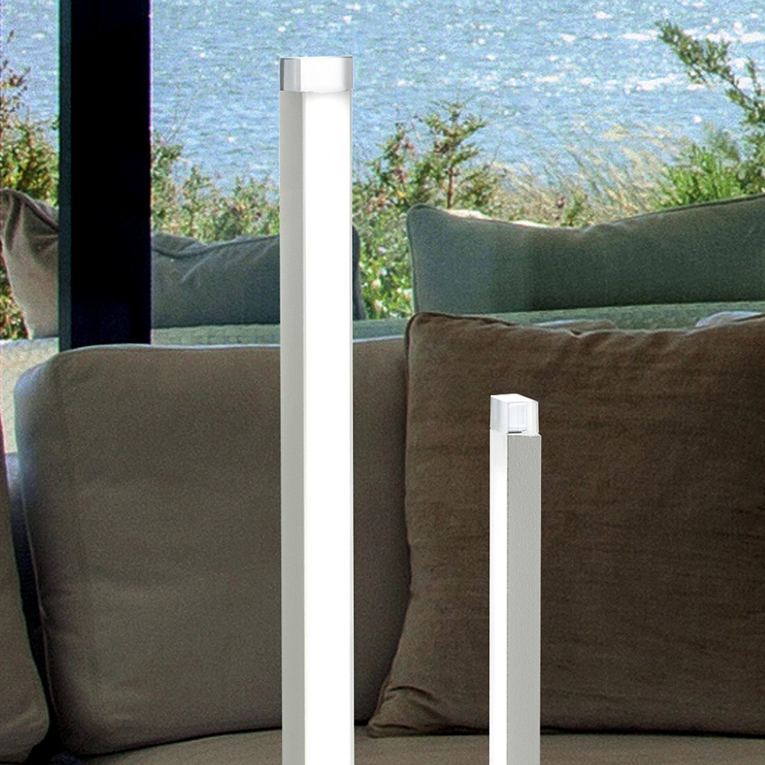 Abat-jour FB-RAY 2125 L 8W LED 600LM dimmerabile metacrilato metallo bianco lampada tavolo moderna ultramoderna interno