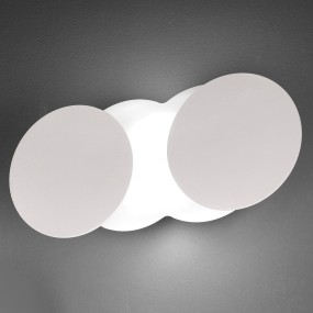 Applique FB-NUVOLA 17W Led metacrilato bianco opalino lampada parete moderna orientabile interno